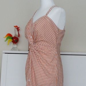 Orange gingham ZARA dress Sz S